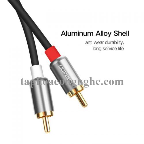 Ugreen 40931 0.5M Đen Cáp âm thanh Bông sen 2 ra 2 dương AV146 30040931